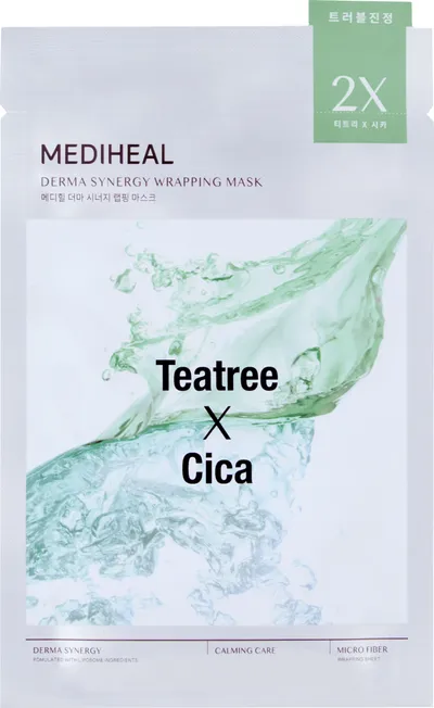Mediheal Teatree x Cica, Derma Synergy Wrapping Mask (Maska w płachcie)