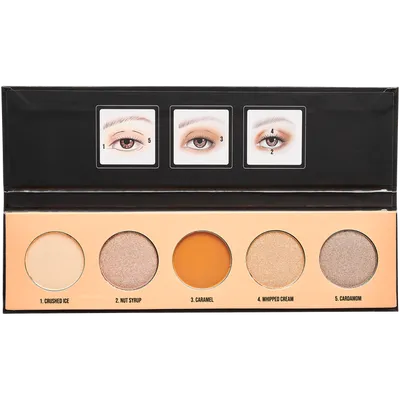 Hebe Professional, Nude Crush Caramel Coffee Eyeshadow Palette (Paleta 5 cieni do powiek)