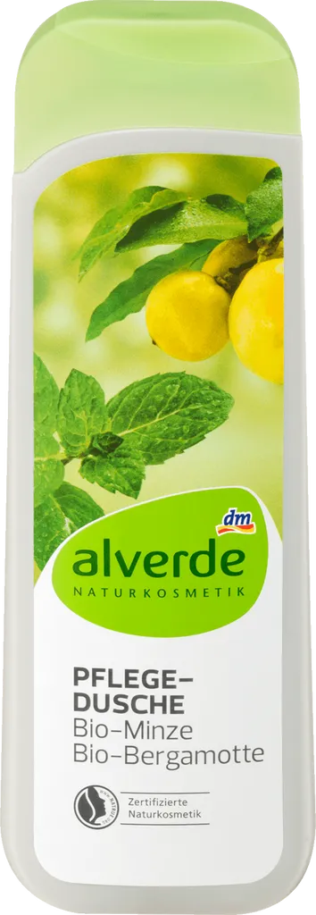 Alverde Pflegedusche Minze Bergamotte (Żel pod prysznic o zapachu mięty i bergamotki)