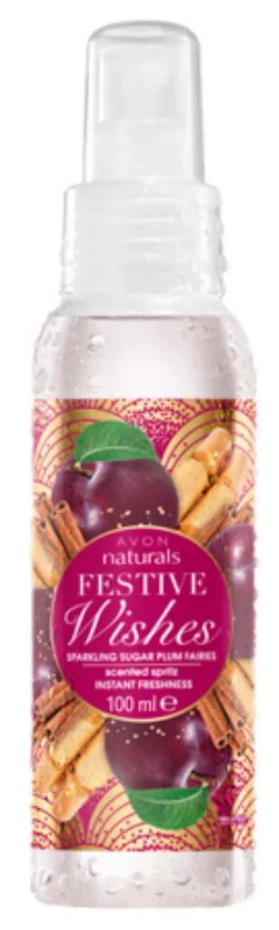 Avon Naturals, Festive Wishes, Sparkling Sugar Plum Fairies (Pachnąca mgiełka `Śliwka i wanilia`)