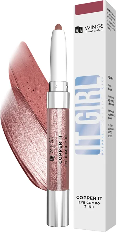 AA Wings of Color It Girl, Copper It Eye Combo 2 in 1 (Cień w sztyfcie i cień w płynie 2w1)