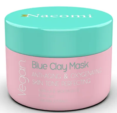 Nacomi Blue Clay Mask Anti-aging & Oxygenating Skin Tone Perfecting (Maseczka z niebieską glinką)