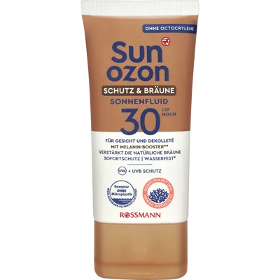 SunOzon Sonnenfluid Schutz & Bräune LSF30 (Fluid przeciwsłoneczny brązujący SPF 30)