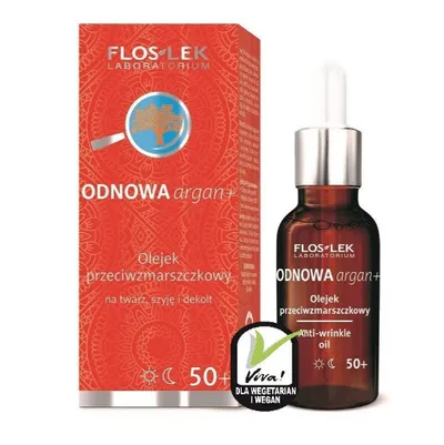 Floslek Odnowa Argan, Olejek przeciwzmarszczkowy 50+