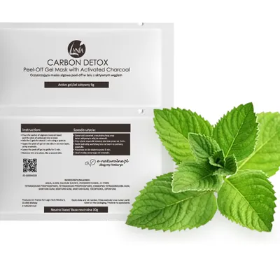 E-naturalne.pl Carbon Detox, Peel-off Gel Mask with Activated Charcoal (Oczyszczająca maska algowa peel-off w żelu z węglem aktywnym)