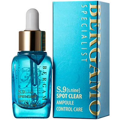 Bergamo Specialist S.9 [s.nine], Spot Clear Ampoule Control Care (Ampułka do twarzy z kwasem hialuronowym)