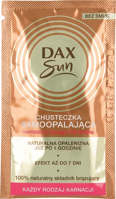 Dax Sun Chusteczka samoopalająca z nawilżającym wyciągiem z lilii wodnej