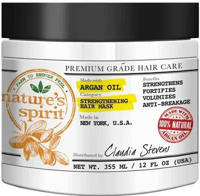 Nature's Spirit Argan Oil Strengthening Hair Mask (Maska do włosów na bazie olejku arganowego)