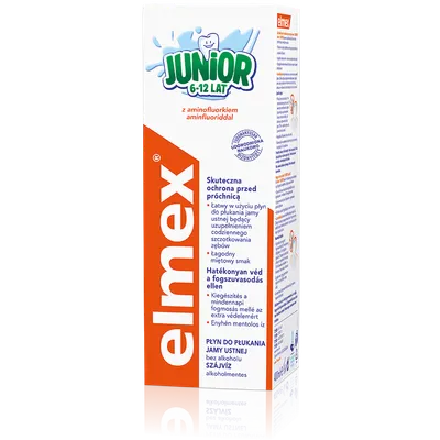 Elmex Junior, Płyn do płukania jamy ustnej dla dzieci 6-12 lat