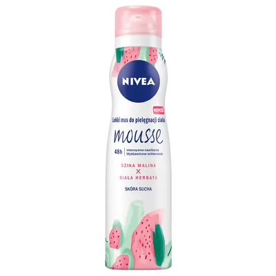 Nivea Mousse, Lekki mus do pielęgnacji ciała `Dzika malina i biała herbata`