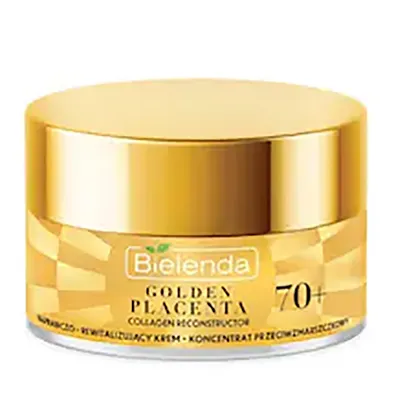Bielenda Golden Placenta Collagen Reconstructor, Naprawczo-rewitalizujący krem-koncentrat przeciwzmarszczkowy 70+