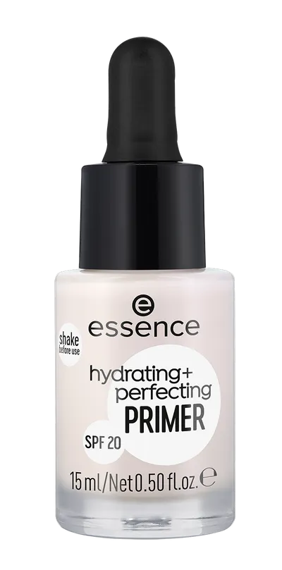 Essence Hydrating + Perfecting Primer SPF 20 (Baza nawilżająca i upiększająca pod makijaż)