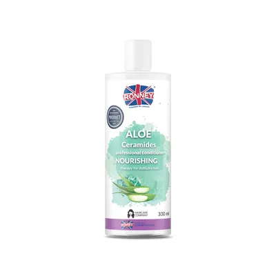 Ronney Professional, Conditioner Nourshing Aloe Ceramides (Aloes,  Odżywka nawilżająca do włosów matowych i suchych)