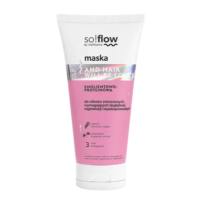 so!flow Maska emolientowo-proteinowa do włosów zniszczonych, wymagających dogłębnej regeneracji i wysokoporowatych `And Hair Will Be Loved`