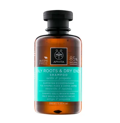 Apivita Oily Roots & Dry Ends Shampoo Nettle & Propolis (Szampon do przetłuszczającej się skóry głowy i suchych końcówek)
