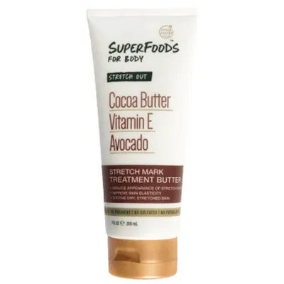 Petal Fresh Pure Superfoods, Stretch Out, Stretch Mark Treatment Butter (Masło do ciała wygładzająco- uealastyczniające z awokado i witaminą E)
