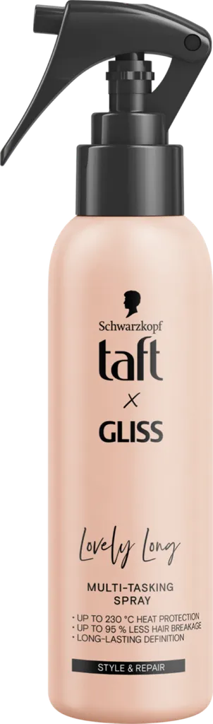 Schwarzkopf Taft x Gliss, Style & Repair, Lovely Long, Multi-Tasking Spray (Spray termoochronny do włosów)