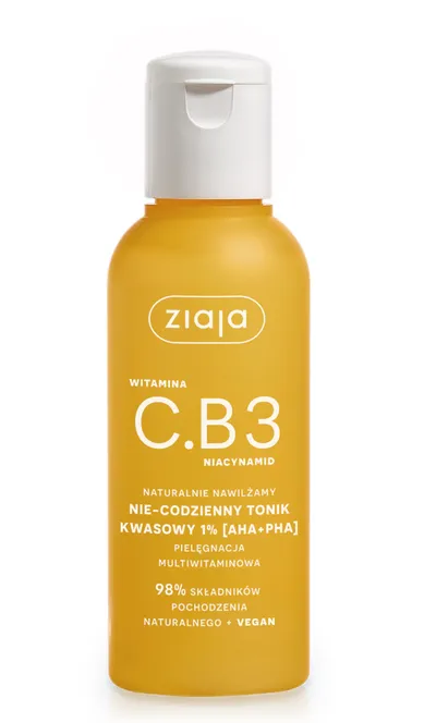 Ziaja Naturalnie Nawilżamy, C.B3 Niacynamid, Nie-codzienny tonik kwasowy 1% [AHA+PHA]