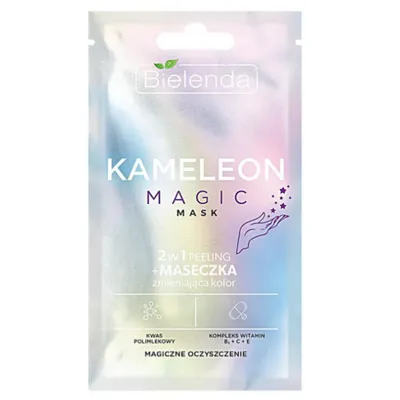Bielenda Kameleon Magic Mask, 2w1 peeling + maseczka zmieniająca kolor