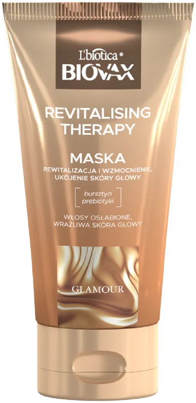 L'biotica Biovax Glamour, Revitalising Therapy, Maska do włosów osłabionych i do wrażliwej skóry głowy