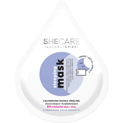 SheCare Sleeping Mask, Całonocna maska-peeling złuszczająco-wygładzająca
