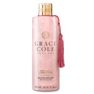Grace Cole The Boutique Collection, Warm Vanilla & Sandalwood, Relaxing Soak (Płyn do kąpieli `Wanilia i drzewo sandałowe`)