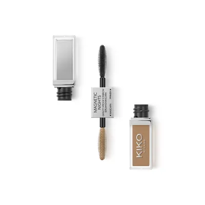 Kiko Milano Magnetic Nights, Gravity-Proof Eyebrow Serum & Mascara (Baza i tusz do brwi 2w1)