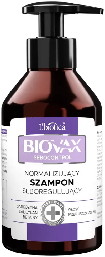 L'biotica Biovax Sebocontrol, Normalizujący szampon seboregulujący