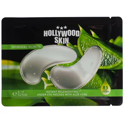 Hollywood Skin Hydrogel Secrets, Instant Regenerating Under-Eye Patches with Aloe Vera (Regenerujące płatki pod oczy z aloesem)