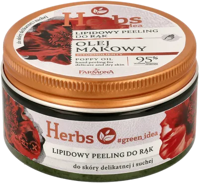 Herbs Lipidowy peeling do rąk dla skóry suchej `Olej makowy`