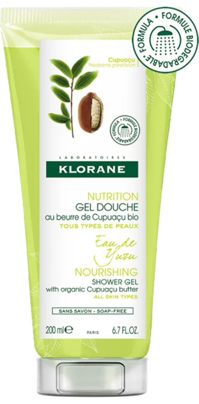 Klorane Ultra Nourishing Shower Cream with Organic Cupuacu Butter `Eau de Yuzu` (Odżywczy żel pod prysznic `Woda yuzu`)