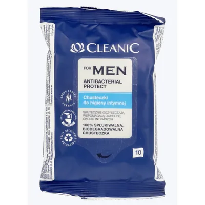 Cleanic For Men, Chusteczki do higieny intymnej `Antibacterial Protect`
