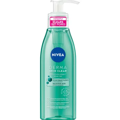 Nivea Derma Skin Clear, Wash Gel (Żel oczyszczający)