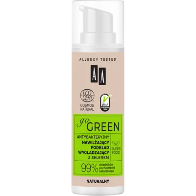 AA Go Green, Antybakteryjny nawilżający podkład wygładzający z selerem