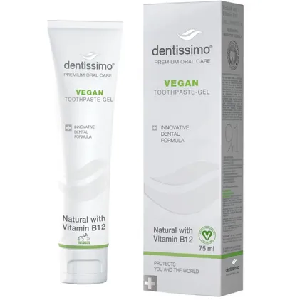 Dentissimo Vegan Toothpaste-Gel (Wegańska pasta do zębów z witaminą B12)