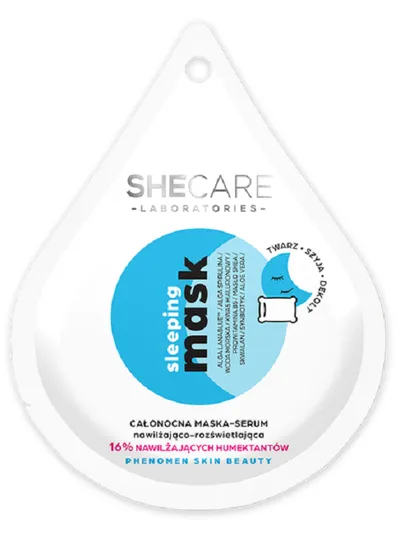 SheCare Sleeping Mask, Całonocna maska-serum nawilżająco-rozświetlająca