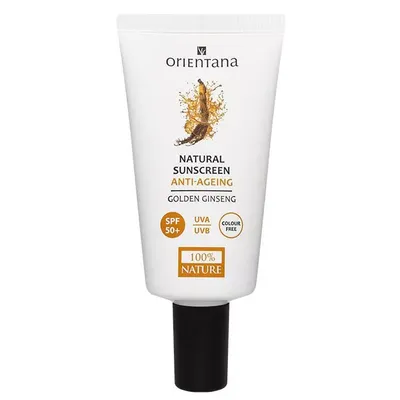 Orientana Natural Sunscreen Anti-ageing Golden Ginseng SPF 50 UVA/UVB Skin Tint (Krem do twarzy złoty żeń-szeń SPF 50+)