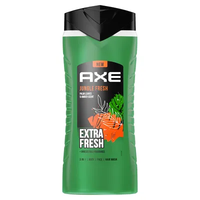 AXE Jungle Fresh, 3 in One Body, Hair and Face Gel Wash (Żel pod prysznic 3w1)