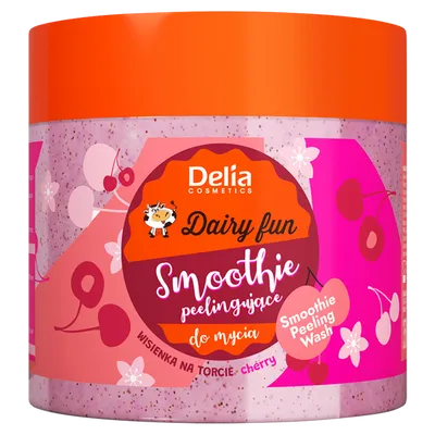 Delia Dairy Fun, Smoothie peelingujące do mycia `Wisienka na torcie`