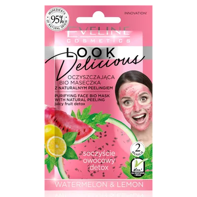 Eveline Cosmetics Look Delicious, Oczyszczająca bio maseczka z naturalnym peelingiem
