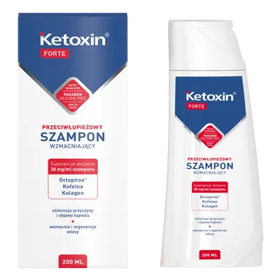 L'biotica Ketoxin Forte, Wzmacniający Szampon Przeciwłupieżowy (Nowa wersja)