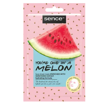 Sence Beauty You're One In a Melon Face Sheet Mask (Maska w płachcie z ekstraktem z arbuza i kwasem hialuronowym)