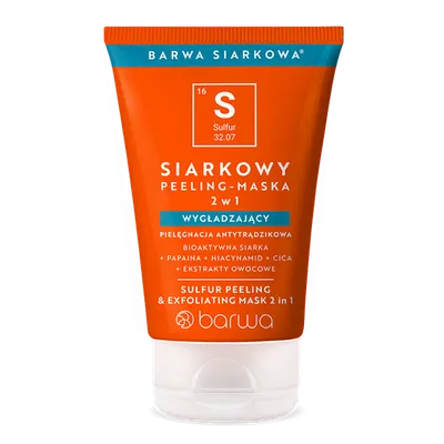 Barwa Siarkowy peeling - Maska wygładzający 2w1