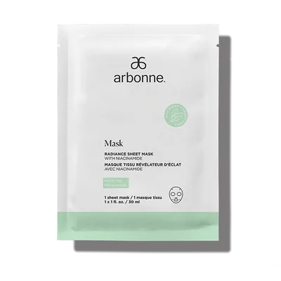 Arbonne Radiance Sheet Mask with Niacinamide (Rozświetlająca maseczka w płachcie z niacyną)