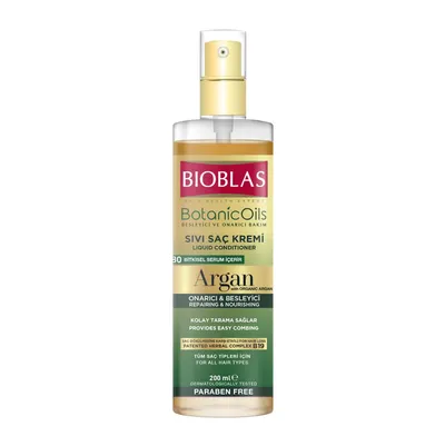 Bioblas Botanic Oils, Argan Liquid Conditioner (Arganowa regenerująca odżywka do włosów bez spłukiwania)