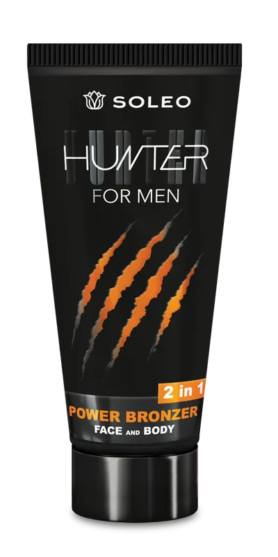 Soleo Profesional Hunter for Men, Power Bronzer 2 in 1 Face and Body (Samoopalacz do ciała i twarzy dla mężczyzn)
