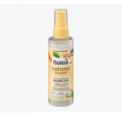 Balea Natural Beauty, Reparierendes Haarfluid (Regenerujący fluid do włosów `Olej z awokado`)