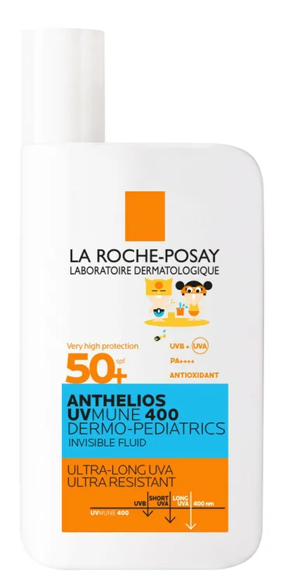 La Roche-Posay Anthelios, UVmune 400 Dermo-Pediatrics Invisible Fluid SPF50+ (Niewidoczny fluid do twarzy SPF50+)