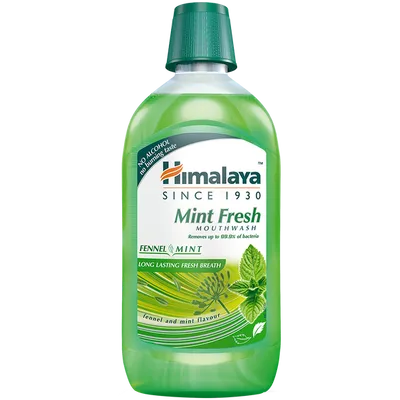 Himalaya Herbals Complete Care Mouthwash Mint Fresh (Odświeżający płyn do płukania jamy ustnej)