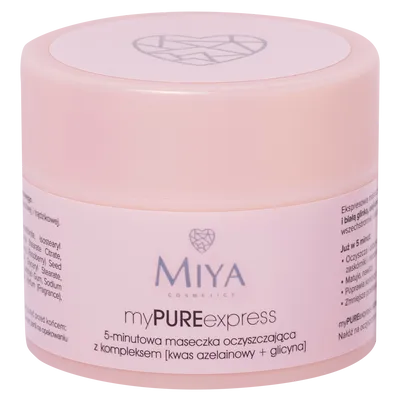 Miya Cosmetics myPUREexpress, 5-minutowa maseczka oczyszczająca z kompleksem [5% kwas azelainowy + glicyna]